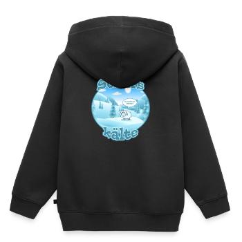 Schafskälte - Kinder Premium Organic Hoodie - Schwarz - Hinten - AI Model Kid Male (0cm)