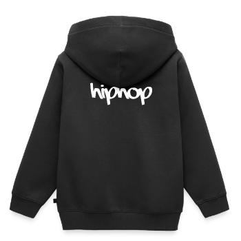 Hip Hop - Sweat Premium à capuche enfant bio - noir - Dos - AI Model Kid Male (0cm)