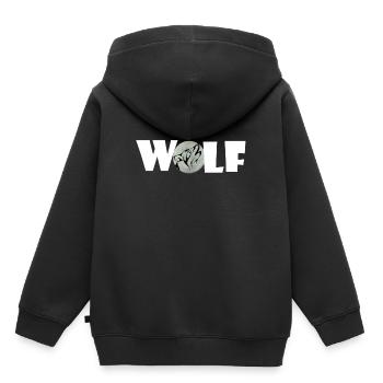 Wolf moon Mond - Kinder Premium Organic Hoodie - Schwarz - Hinten - AI Model Kid Male (0cm)