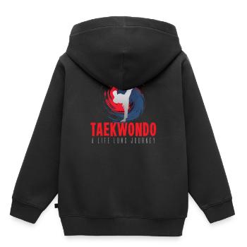 Taekwondo - Kids Premium Organic Hoodie - black - Back - AI Model Kid Male (0cm)