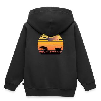 Savanne travel - Kinder Premium Organic Hoodie - Schwarz - Hinten - AI Model Kid Male (0cm)