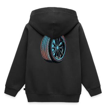 wheel - Kids Premium Organic Hoodie - black - Back - AI Model Kid Male (0cm)