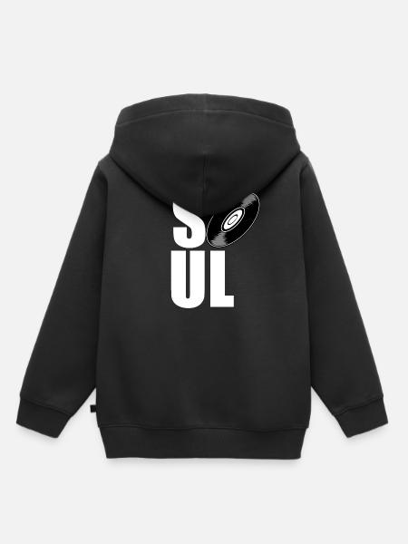 soul - musik - Kinder Premium Organic Hoodie - Schwarz