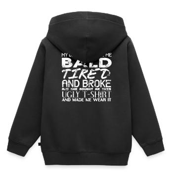 Vater und Tochter - Kinder Premium Organic Hoodie - Schwarz - Hinten - AI Model Kid Male (0cm)