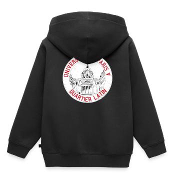 Universität von Paris 5 - Kinder Premium Organic Hoodie - Schwarz - Hinten - AI Model Kid Male (0cm)