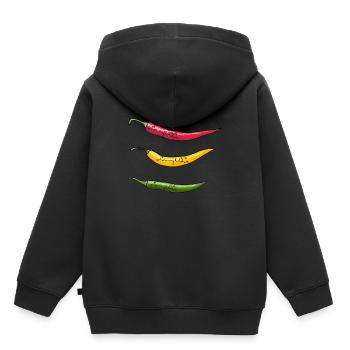 Capsaicin Chili Pods - Kids Premium Organic Hoodie - black - Back - AI Model Kid Male (0cm)