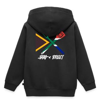 bbq < braai - Kids Premium Organic Hoodie - black - Back - AI Model Kid Male (0cm)