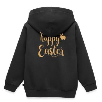 Joyeuses Pâques - Sweat Premium à capuche enfant bio - noir - Dos - AI Model Kid Male (0cm)