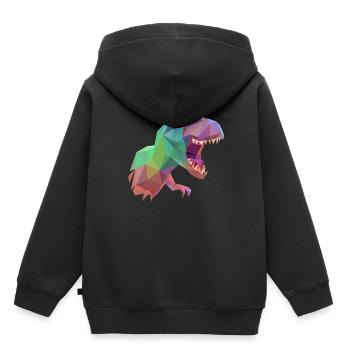 T Rex - Sweat Premium à capuche enfant bio - noir - Dos - AI Model Kid Male (0cm)