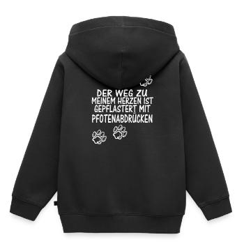 Lustiger Hunde Spruch Geschenkidee - Kinder Premium Organic Hoodie - Schwarz - Hinten - AI Model Kid Male (0cm)