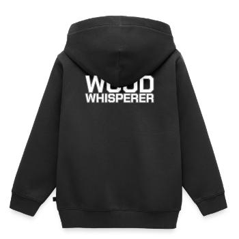 Wood Whisperer Holz Baumhaus Handwerker Geschenk - Kinder Premium Organic Hoodie - Schwarz - Hinten - AI Model Kid Male (0cm)