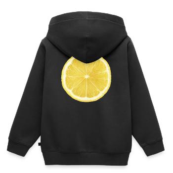 lemon - Kids Premium Organic Hoodie - black - Back - AI Model Kid Male (0cm)