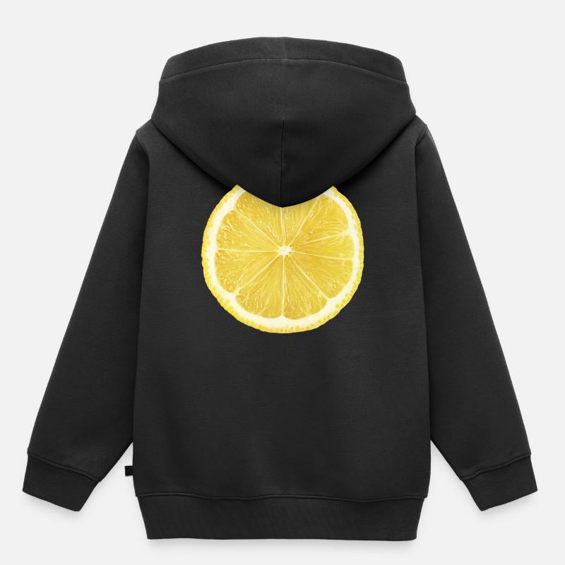 citron - Sweat Premium à capuche enfant bio - noir