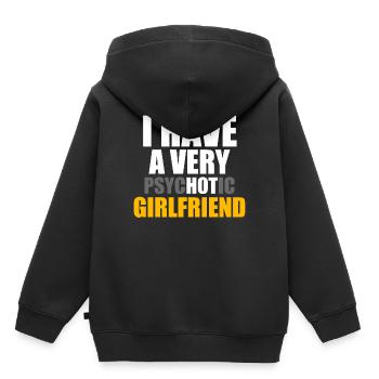 petite amie - Sweat Premium à capuche enfant bio - noir - Dos - AI Model Kid Male (0cm)