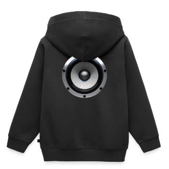 Speakers - Kids Premium Organic Hoodie - black - Back - AI Model Kid Male (0cm)