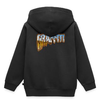 Graffiti grusel - Kinder Premium Organic Hoodie - Schwarz - Hinten - AI Model Kid Male (0cm)