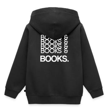 books books books books - Kinder Premium Organic Hoodie - Schwarz - Hinten - AI Model Kid Male (0cm)