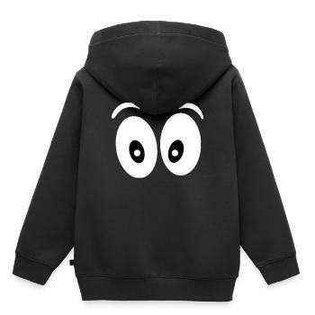 two eyes - Kids Premium Organic Hoodie - black - Back - AI Model Kid Male (0cm)