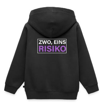 Zwo eins risiko schwarz - Kinder Premium Organic Hoodie - Schwarz - Hinten - AI Model Kid Male (0cm)
