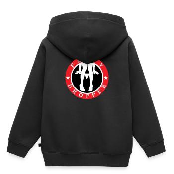 conception drôle - Sweat Premium à capuche enfant bio - noir - Dos - AI Model Kid Male (0cm)