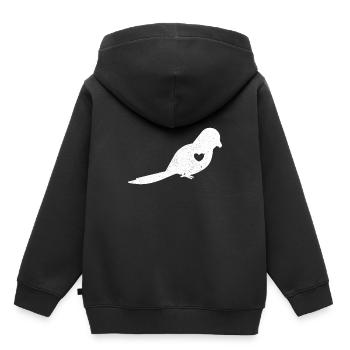 Vogel Heimische Vögel Singvogel Amsel Geschenk - Kinder Premium Organic Hoodie - Schwarz - Hinten - AI Model Kid Male (0cm)