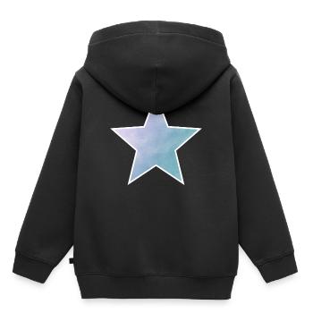 Star - Kinder Premium Organic Hoodie - Schwarz - Hinten - AI Model Kid Male (0cm)