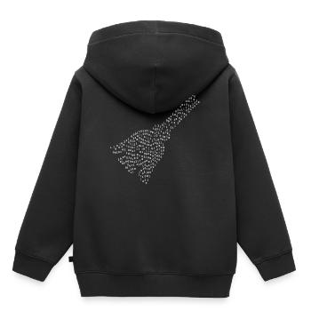 Balai binaire - Sweat Premium à capuche enfant bio - noir - Dos - AI Model Kid Male (0cm)