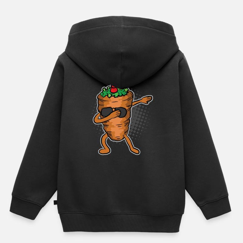 Dabbing Doener Kebab - Sweat Premium à capuche enfant bio - noir
