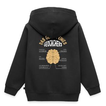 Geochcacher Geocaching Natur Hobby Fan Geschenk - Kinder Premium Organic Hoodie - Schwarz - Hinten - AI Model Kid Male (0cm)