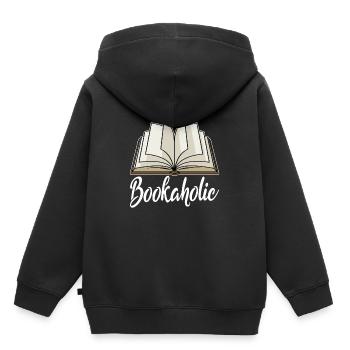 Livres bibliothèque rat de bibliothèque cadeau rat de bibliothèque - Sweat Premium à capuche enfant bio - noir - Dos - AI Model Kid Male (0cm)