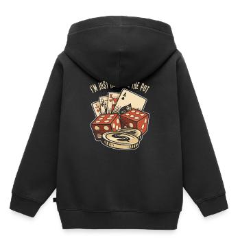 Poker Karten Pokern Bluff Pokerface Funny Geschenk - Kinder Premium Organic Hoodie - Schwarz - Hinten - AI Model Kid Male (0cm)