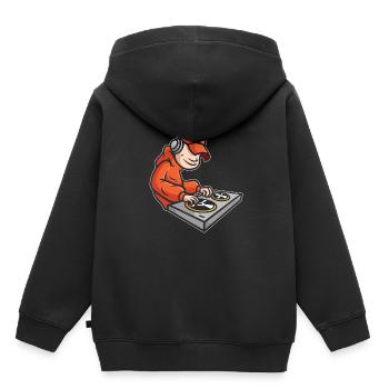 BATTLE DJ TURNTABLISM DEEJAY TURNTABLE GIFT - Sweat Premium à capuche enfant bio - noir - Dos - AI Model Kid Male (0cm)