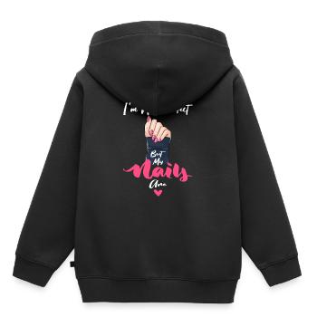Nail polish nail design manicure nail salon nails - Kids Premium Organic Hoodie - black - Back - AI Model Kid Male (0cm)