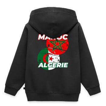 Morocco Algeria - Kids Premium Organic Hoodie - black - Back - AI Model Kid Male (0cm)