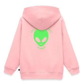 Extraterrestre. Amour des extraterrestres. Tu es mon humain préféré. - Sweat Premium à capuche enfant bio - rose - Dos - AI Model Kid Female (0cm)