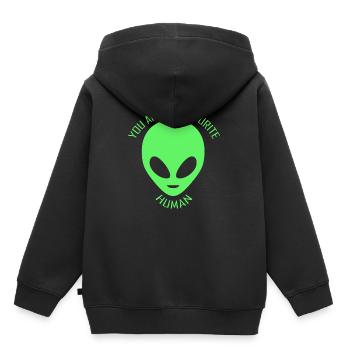 Ausländer. Liebe Aliens. Du bist mein Lieblingsmensch. - Kinder Premium Organic Hoodie - Schwarz - Hinten - AI Model Kid Male (0cm)