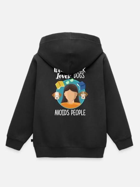 Introvertiert - Kinder Premium Organic Hoodie - Schwarz