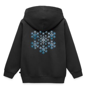 flocon de neige - Sweat Premium à capuche enfant bio - noir - Dos - AI Model Kid Male (0cm)