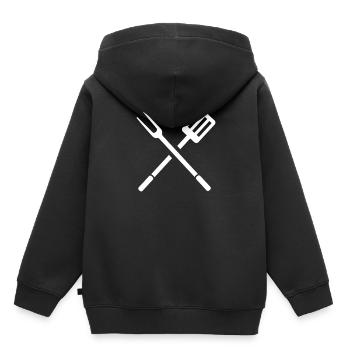 Grill Barbecue Grill Griller Grill BBQ - Sweat Premium à capuche enfant bio - noir - Dos - AI Model Kid Male (0cm)