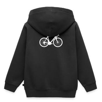 Radsport - Kinder Premium Organic Hoodie - Schwarz - Hinten - AI Model Kid Male (0cm)
