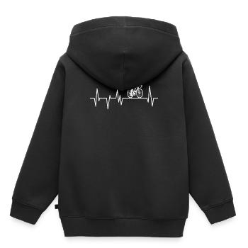 Radsport - Kinder Premium Organic Hoodie - Schwarz - Hinten - AI Model Kid Male (0cm)