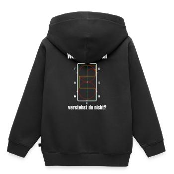 Reiterin Spruch Reiten Reiter - Kinder Premium Organic Hoodie - Schwarz - Hinten - AI Model Kid Male (0cm)