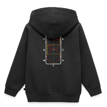 Reiten Reiter Reiterhof Reiterin Pferd - Kinder Premium Organic Hoodie - Schwarz - Hinten - AI Model Kid Male (0cm)
