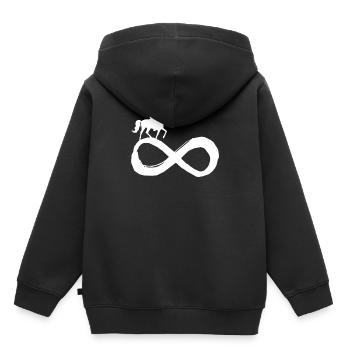 Dressage cavalier cavalier cavalier - Sweat Premium à capuche enfant bio - noir - Dos - AI Model Kid Male (0cm)