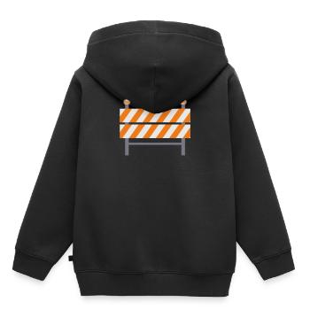 travailleur de la construction - Sweat Premium à capuche enfant bio - noir - Dos - AI Model Kid Male (0cm)