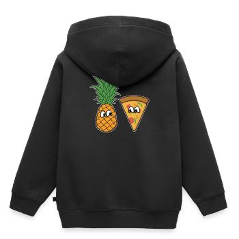 pizza - Sweat Premium à capuche enfant bio - noir - Dos - AI Model Kid Male (0cm)