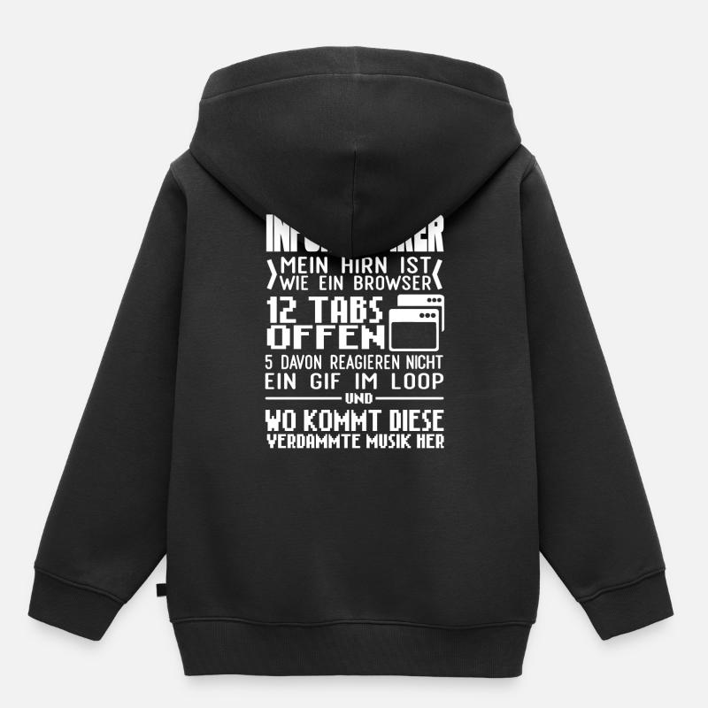 Programmierer Programmieren Spruch - Kinder Premium Organic Hoodie - Schwarz