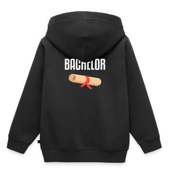 Student - Kinder Premium Organic Hoodie - Schwarz - Hinten - AI Model Kid Male (0cm)