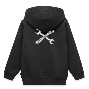 Mechaniker - Kinder Premium Organic Hoodie - Schwarz - Hinten - AI Model Kid Male (0cm)