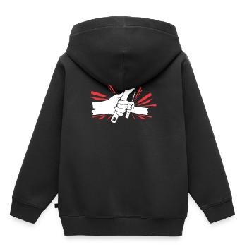 Mechaniker - Kinder Premium Organic Hoodie - Schwarz - Hinten - AI Model Kid Male (0cm)